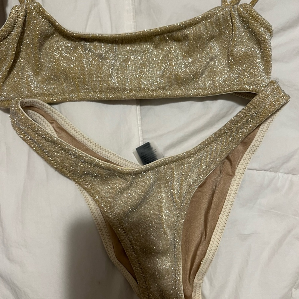 SOLD TRIANGL gold bikini